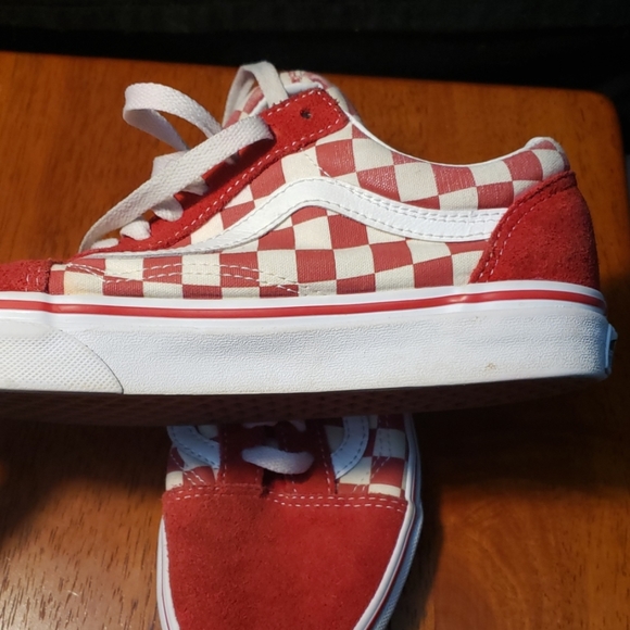 mens red and white vans